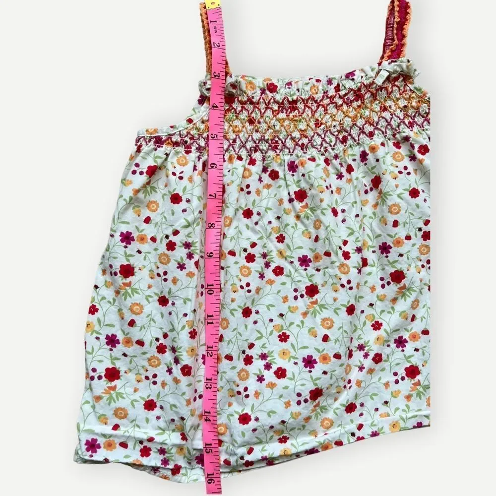 Gymboree Girls Kids Sleeveless Flowy Floral Cotton Tank Shirt. Top. 5. 5T.